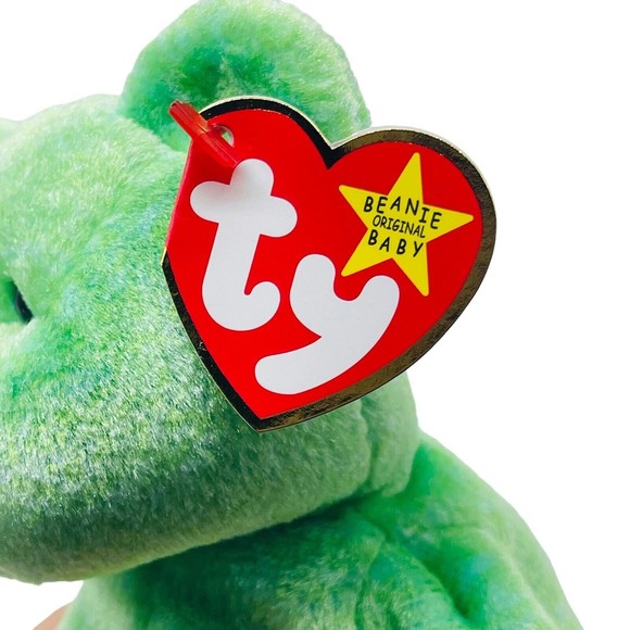 Ty Beanie Babies Baby 1998 KICKS the Soccer Bear Push Stuffed Animal RETIRED - Picture 8 of 10